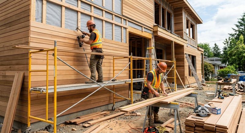 Hardwood Cladding Installation in Boston, MA